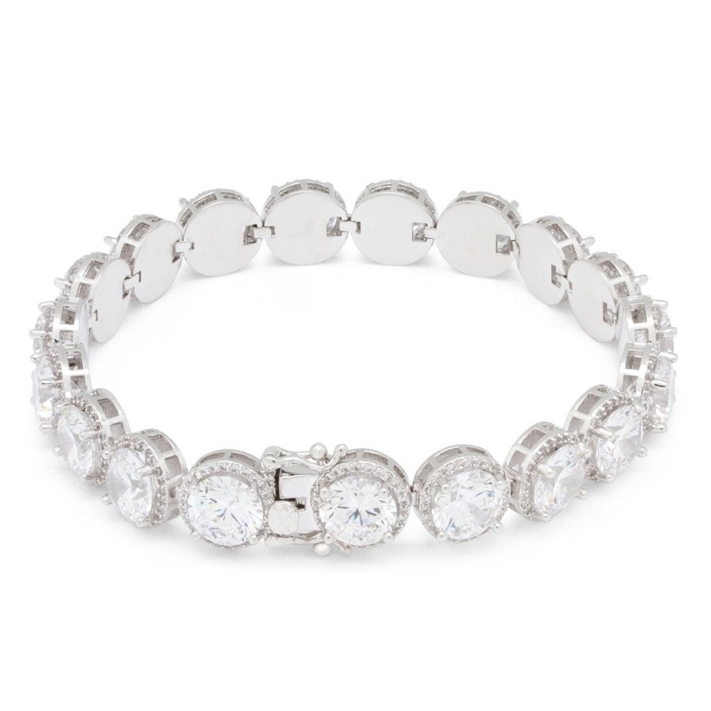 14K Silver Diamond Bracelet